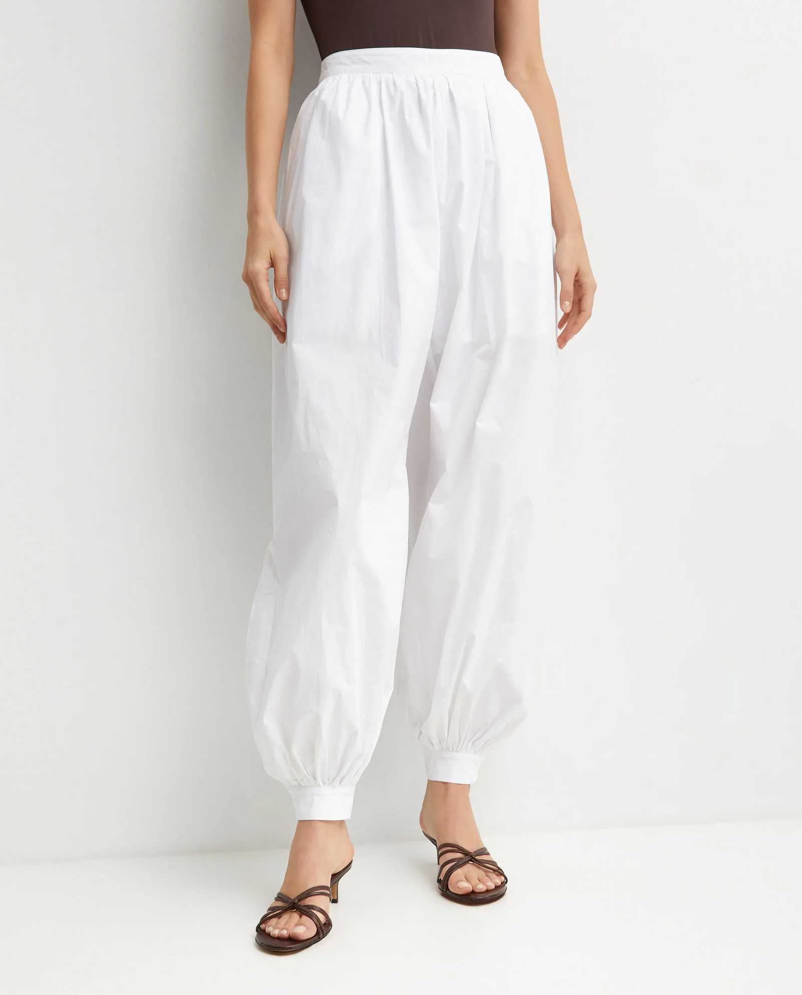 Białe spodnie Balloon - Image #0