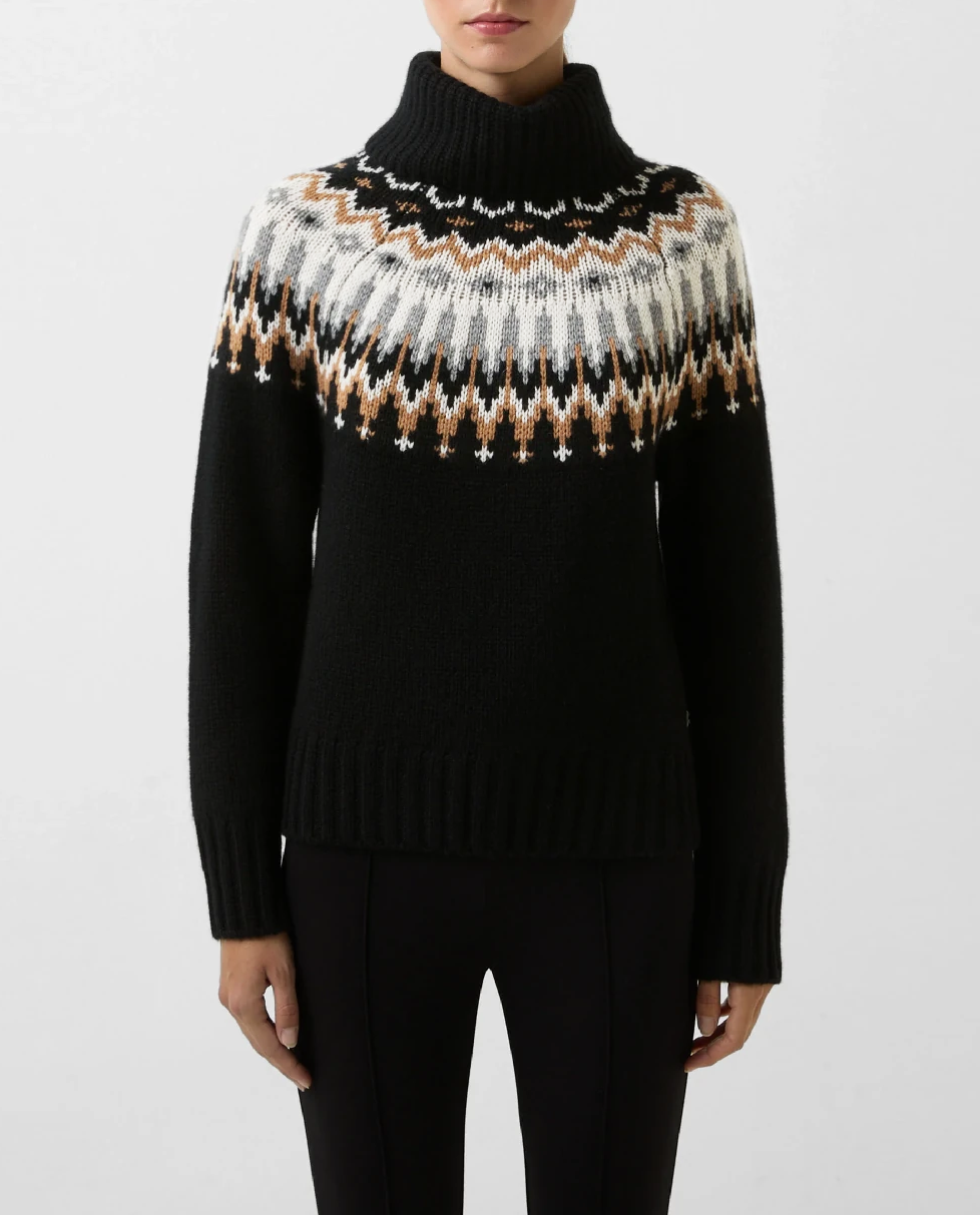 Czarny sweter z golfem Ingrid - Image #0