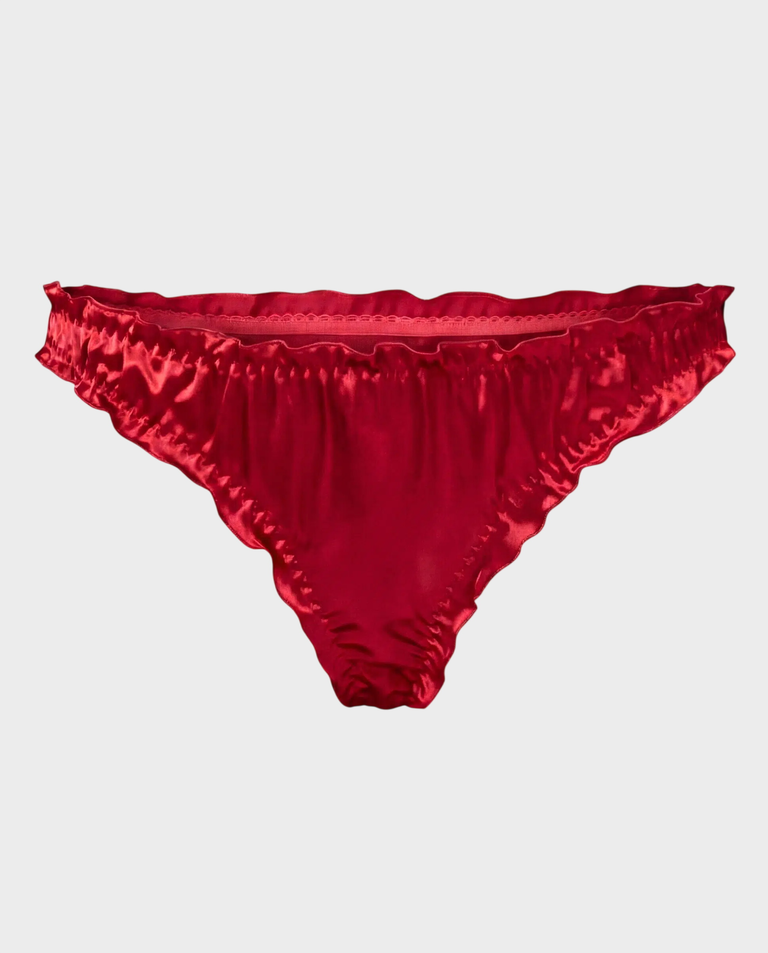 Jedwabne stringi Amore w kolorze czerwonym