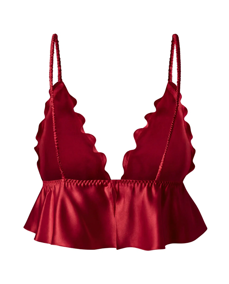 Jedwabny stanik Camilla w kolorze czerwonym - Image #2