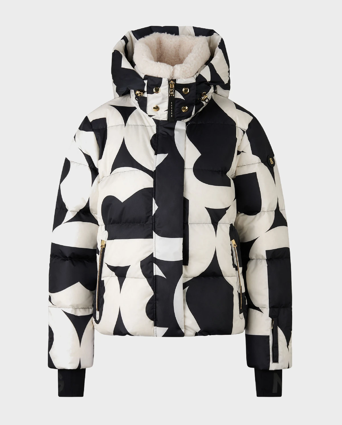 Czarno-biała kurtka narciarska Maja - Image #1