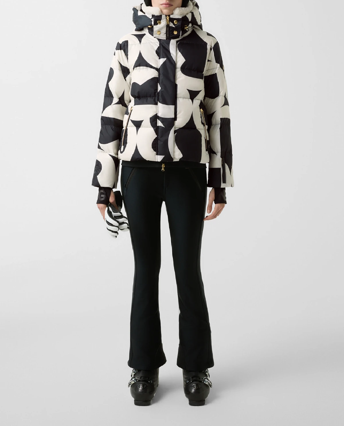 Czarno-biała kurtka narciarska Maja - Image #2