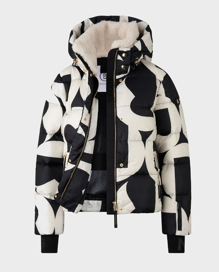 Czarno-biała kurtka narciarska Maja - Image #8