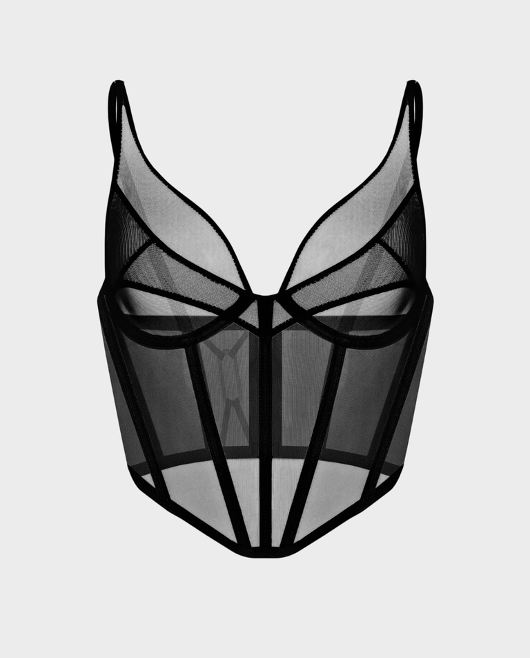 Czarny gorset Asteria