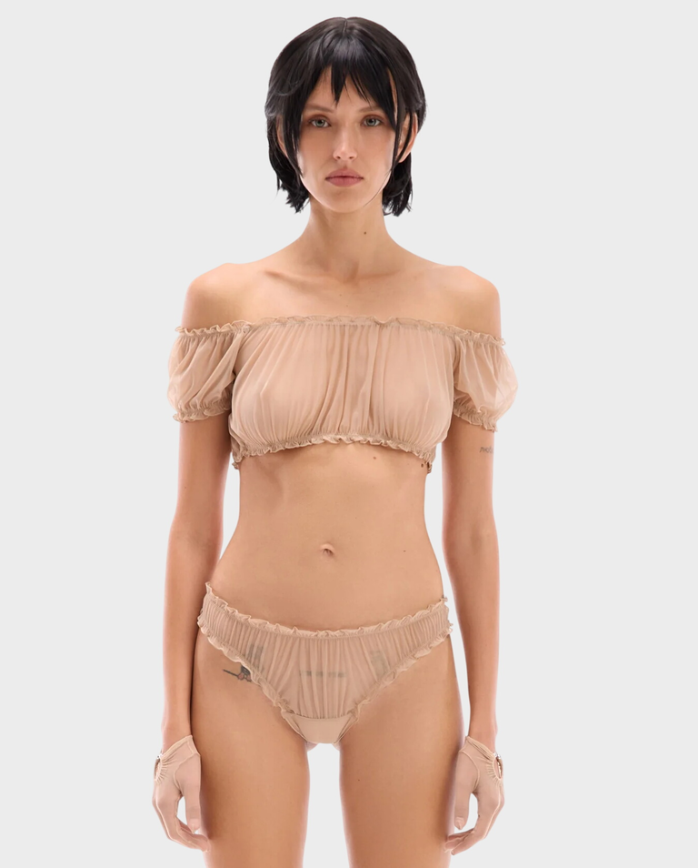 Beżowy top Boytears - Image #2