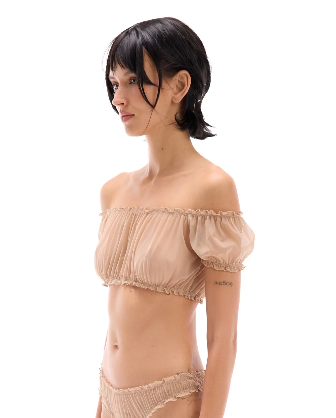 Beżowy top Boytears - Image #3