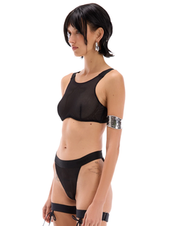 Czarny prążkowany biustonosz Emma - Image #4