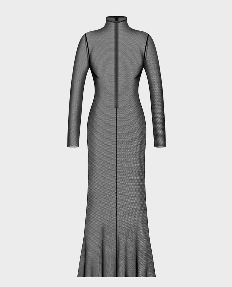 Czarna sukienka z siatki Moonlight