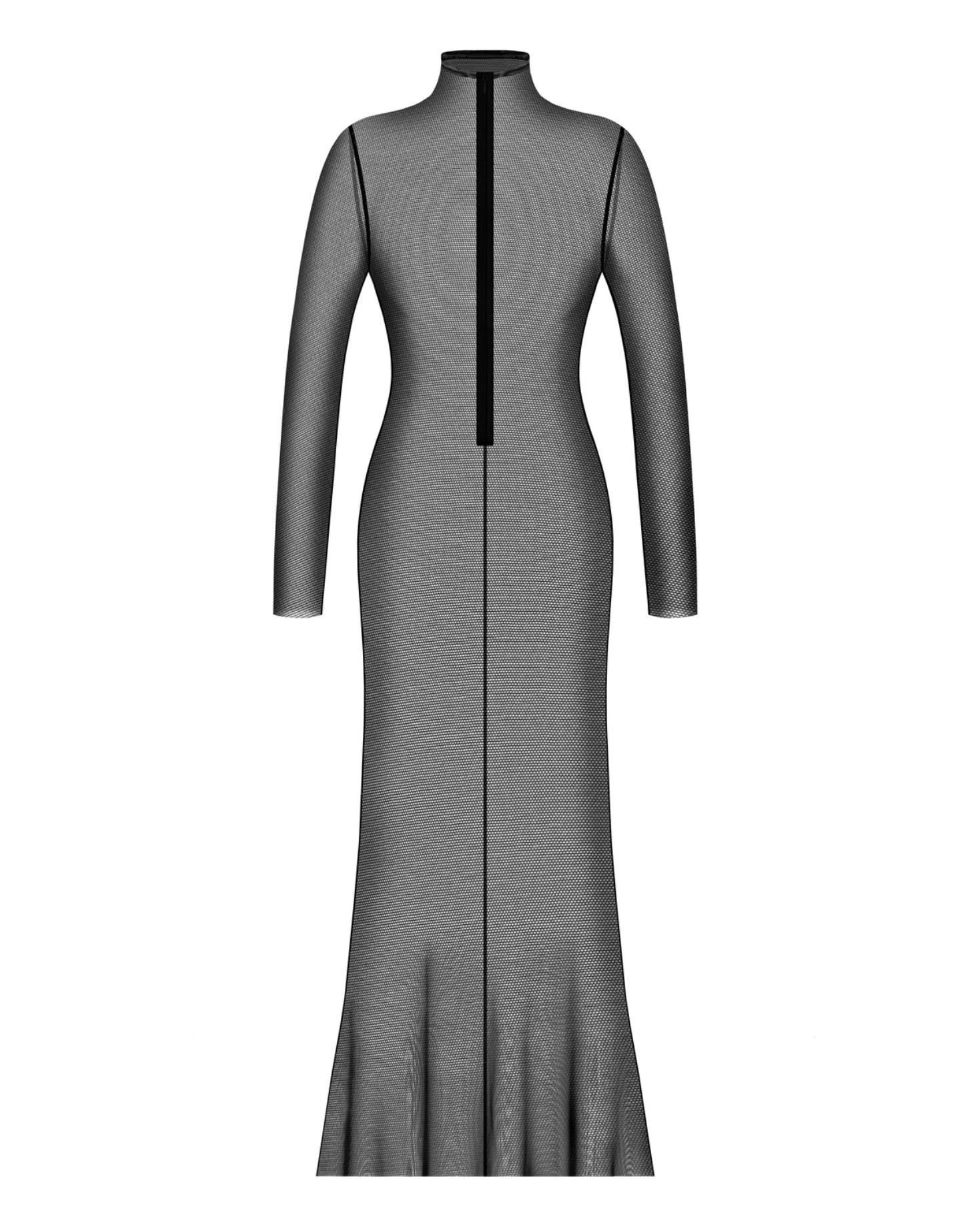 Czarna sukienka z siatki Moonlight - Image #2