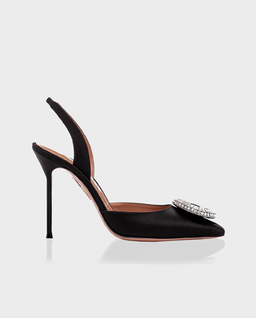 Czarne czółenka Crystal Hoop Sling 105 - Image #0