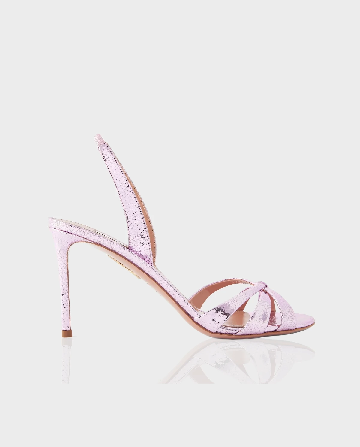 Metaliczne sandały na szpilce Tati 85 - Image #0