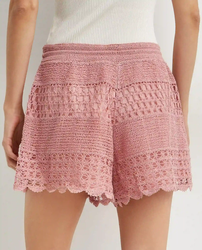 Różowe szydełkowe spodenki Wanderlust - Image #3