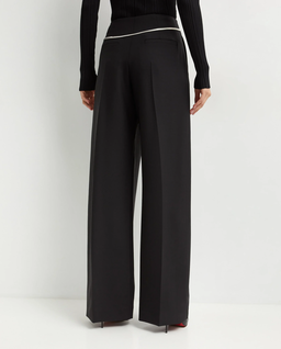 Czarne plisowane spodnie - Image #4