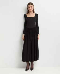 Czarna sukienka z gorsetem - Image #0