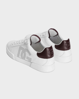 Biało-bordowe sneakersy Portofino - Image #2