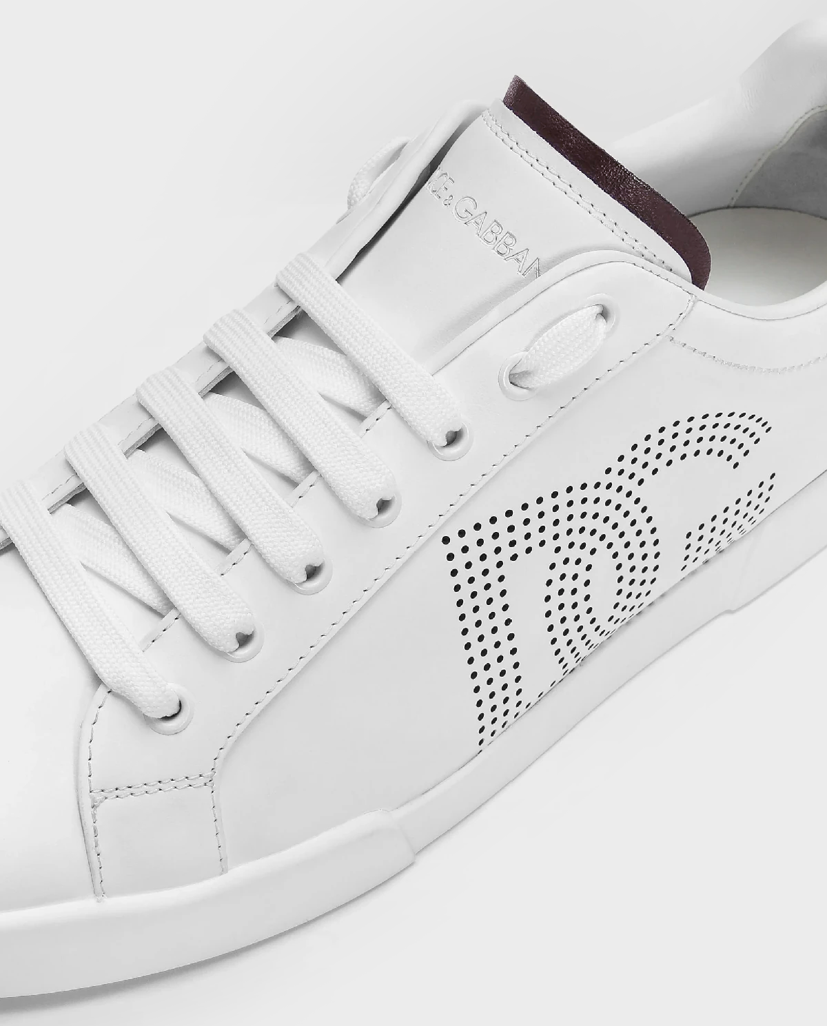 Biało-bordowe sneakersy Portofino - Image #3