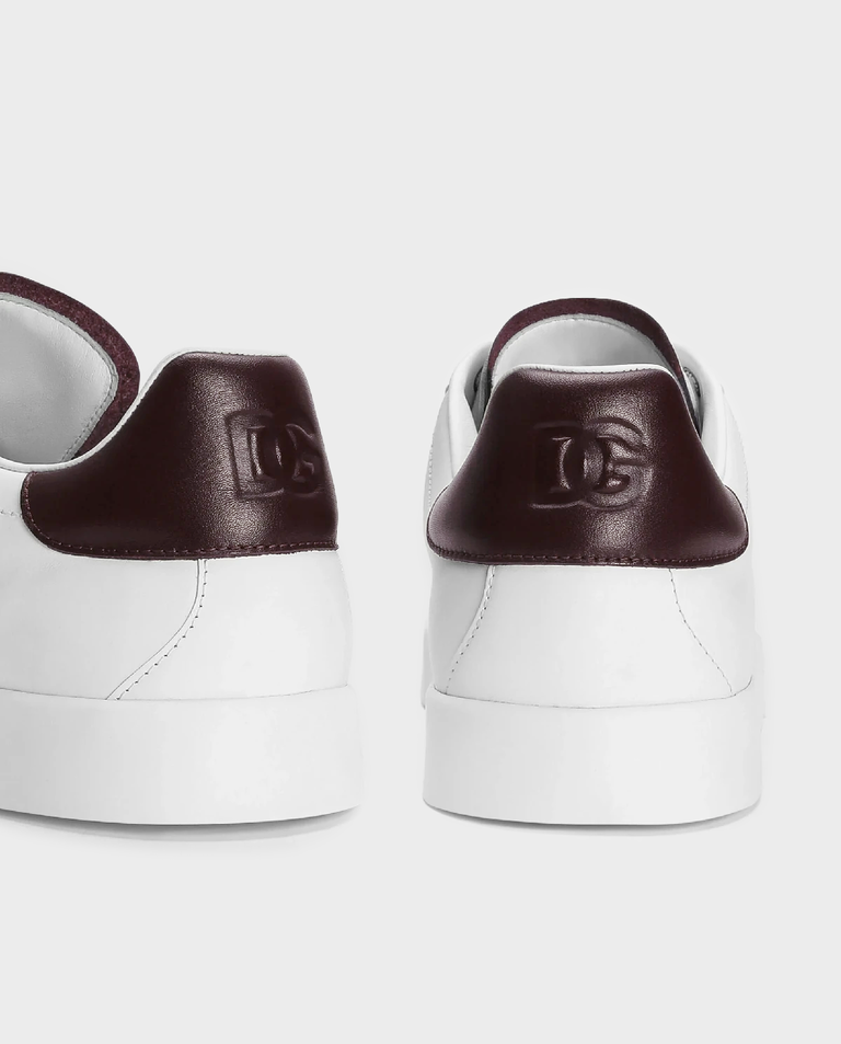 Biało-bordowe sneakersy Portofino - Image #4