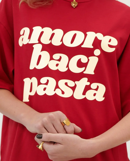 Czerwony t-shirt Amore Baci Pasta - Image #2