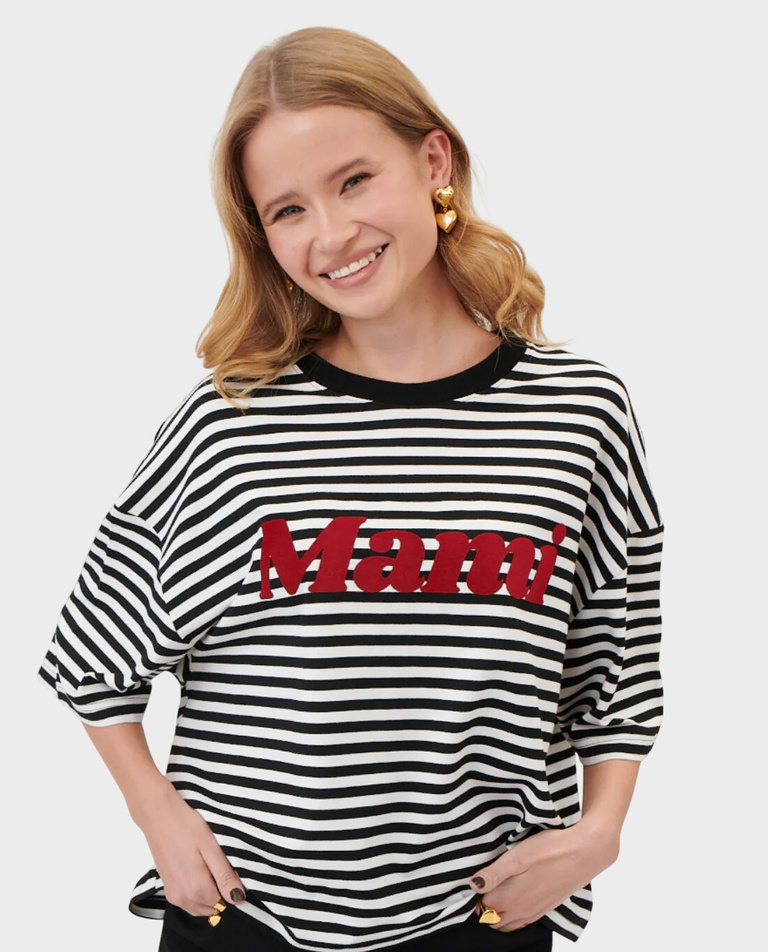 T-shirt Mami w paski