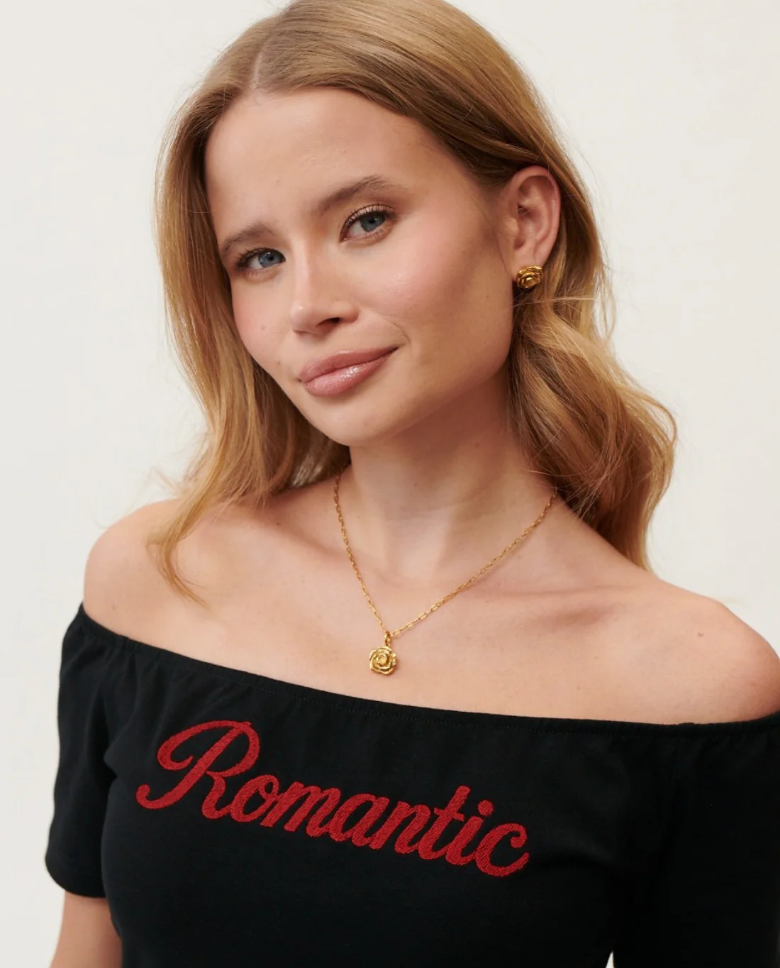 Czarny t-shirt Romantic - Image #1