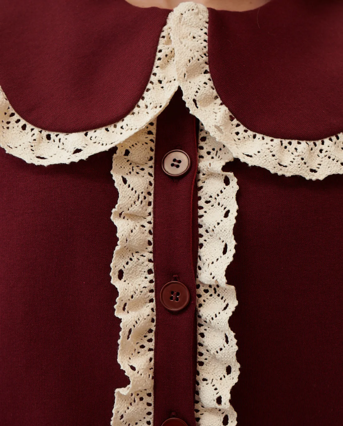 Bordowy kardigan Noelle - Image #4