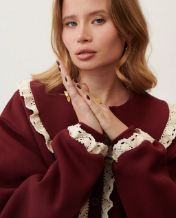 Bordowy kardigan Noelle - Image #5