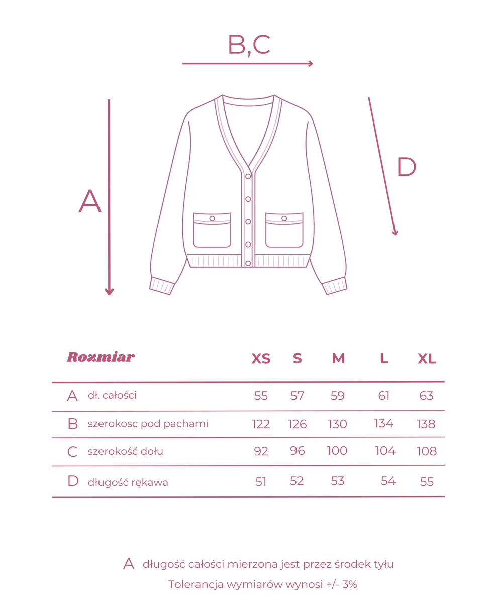 Bordowy kardigan Noelle - Image #7