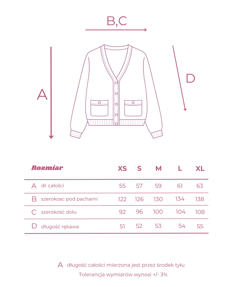 Bordowy kardigan Noelle - Image #7