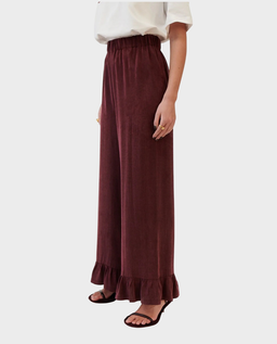 Bordowe spodnie Estelle - Image #1