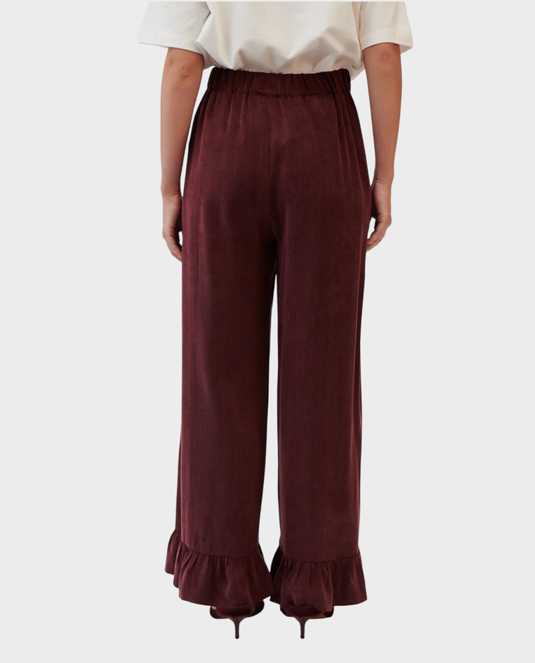 Bordowe spodnie Estelle - Image #2