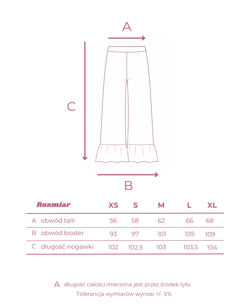Bordowe spodnie Estelle - Image #5