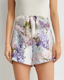 Jedwabne szorty w kwiaty - Image #0