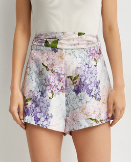 Jedwabne szorty w kwiaty - Image #3