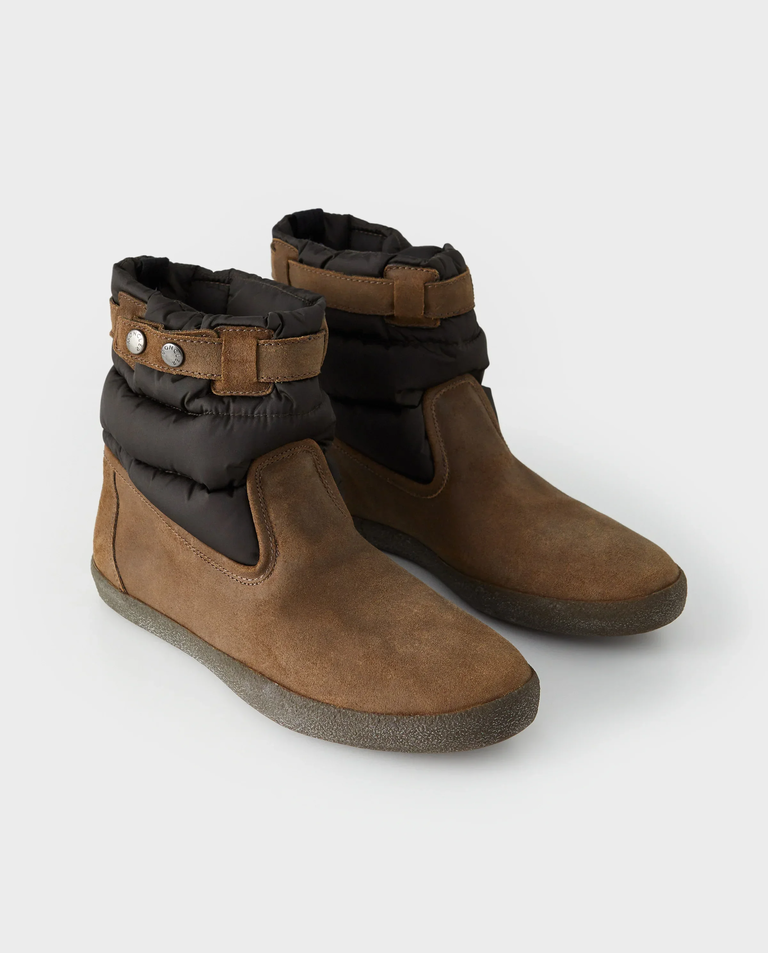 Czaro-brązowe buty z logo