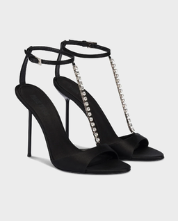 Czarne sandały na szpilce Lidia 105 - Image #3