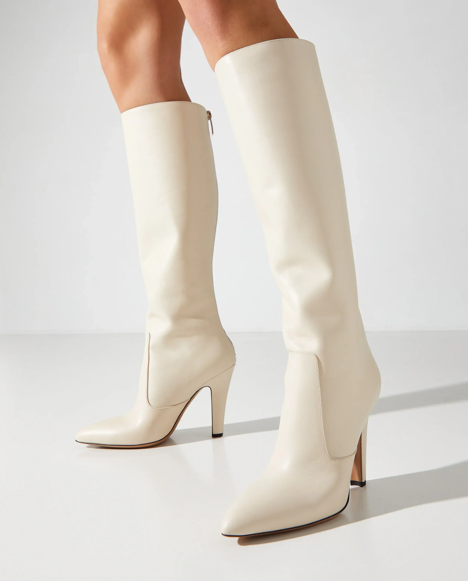 Kremowe kozaki Elsa 100 - Image #1