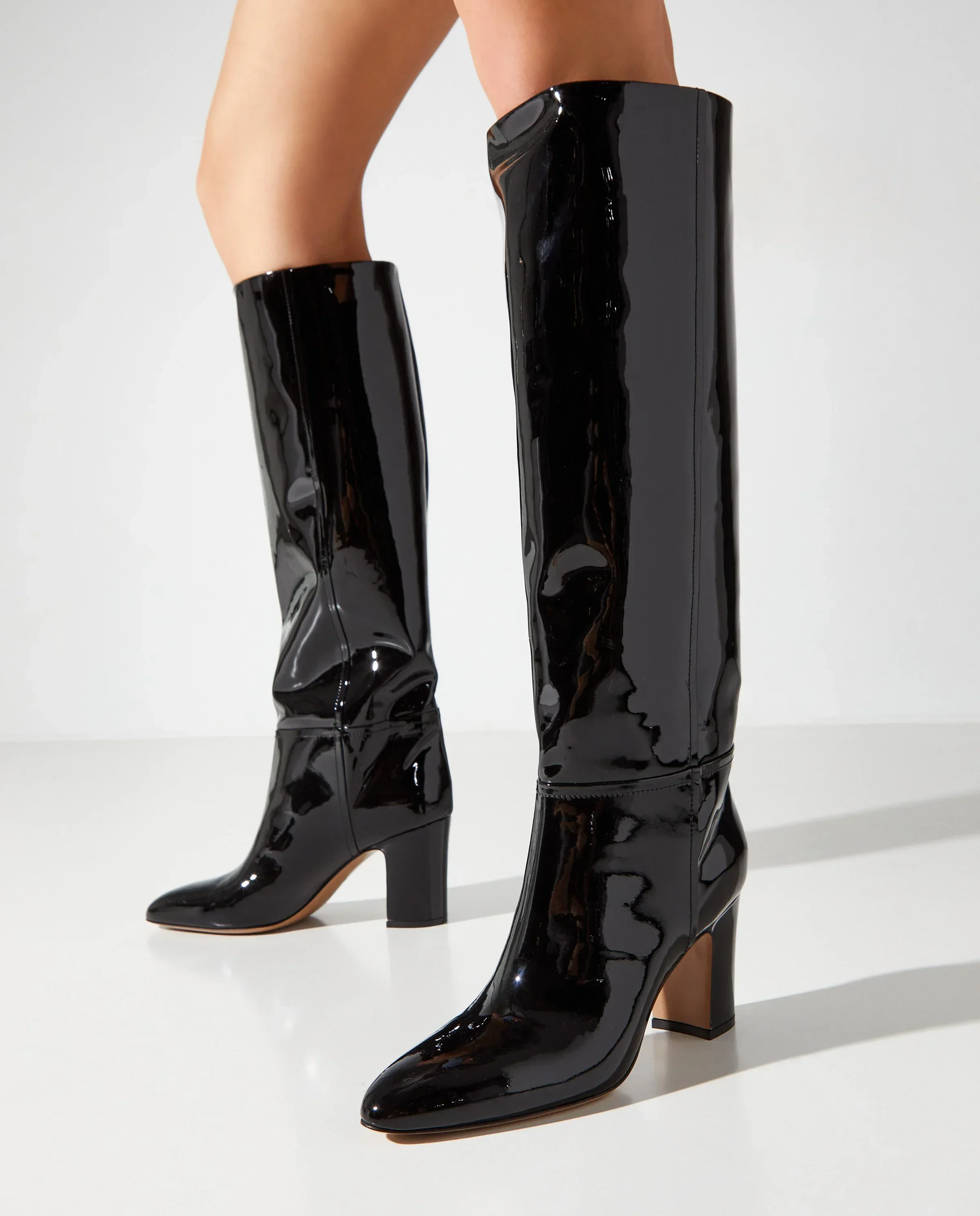 Czarne lakierowane kozaki Lavinia 75 - Image #1