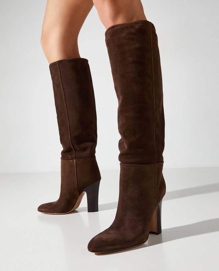 Ciemnobrązowe kozaki Lavinia 100