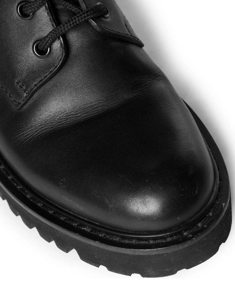 Czarne skórzane botki - Image #3