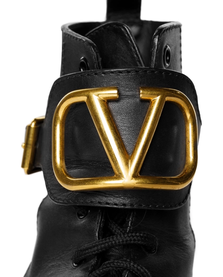 Czarne skórzane botki - Image #4