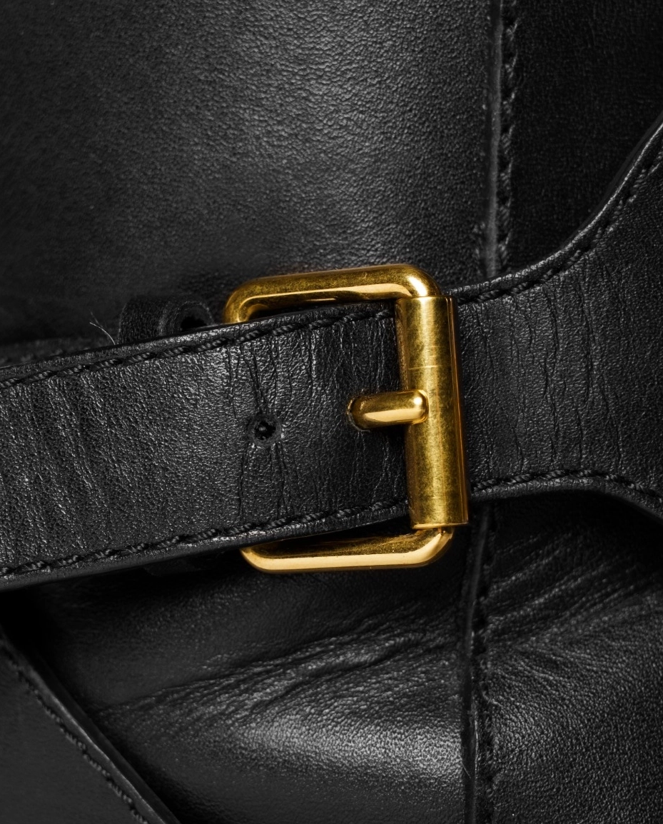 Czarne skórzane botki - Image #5