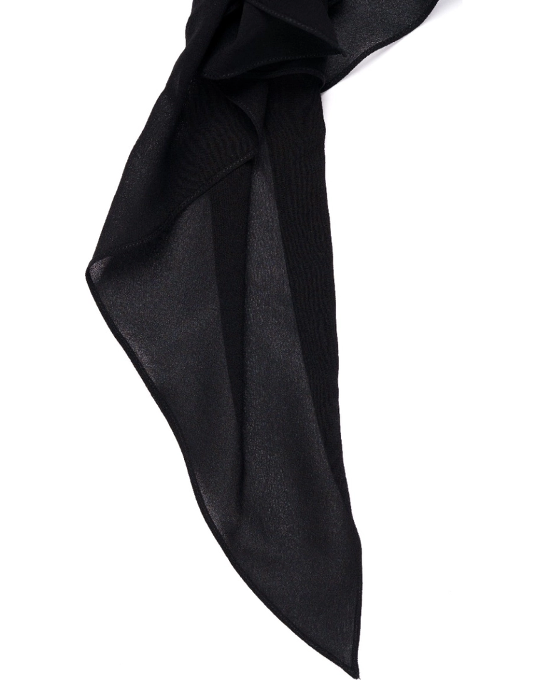 Czarna jedwabna spódniczka mini - Image #2