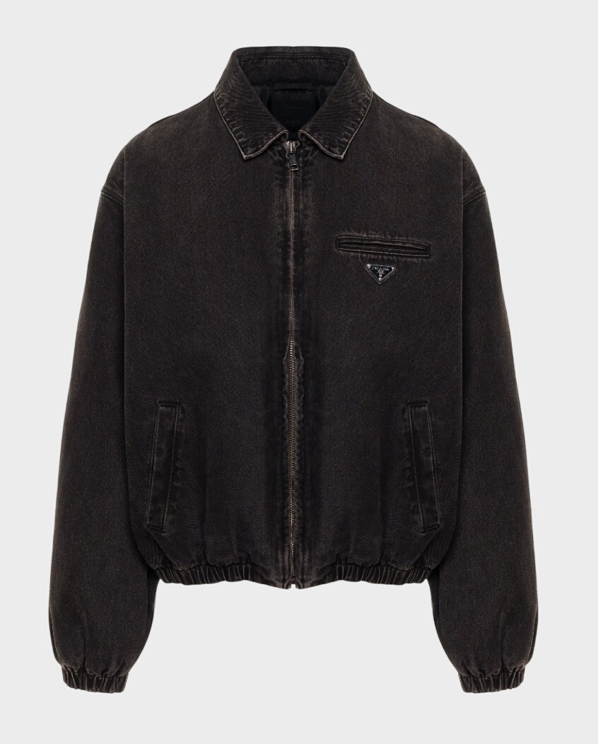 Jeansowa bomberka z logo - Image #0