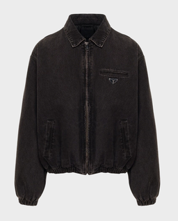 Jeansowa bomberka z logo - Image #0