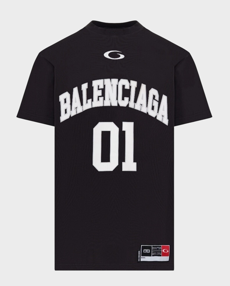 Czarny t-shirt Balenciaga Basketball Series 01