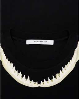 Czarny t-shirt z zębami rekina - Image #4