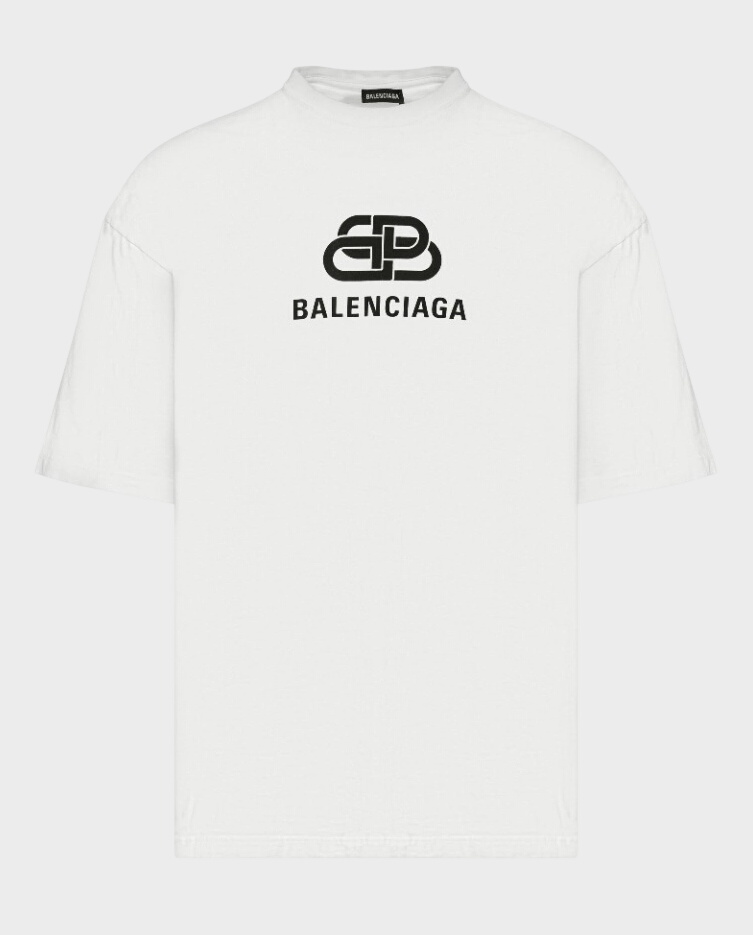 Biały t-shirt z logo BB - Image #0