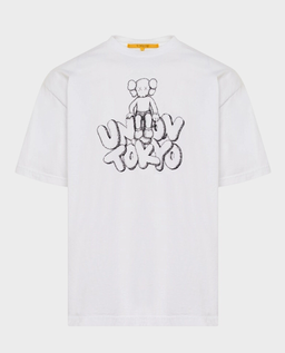Biały t-shirt Kaws x Union Tokyo z grafiką - Image #0