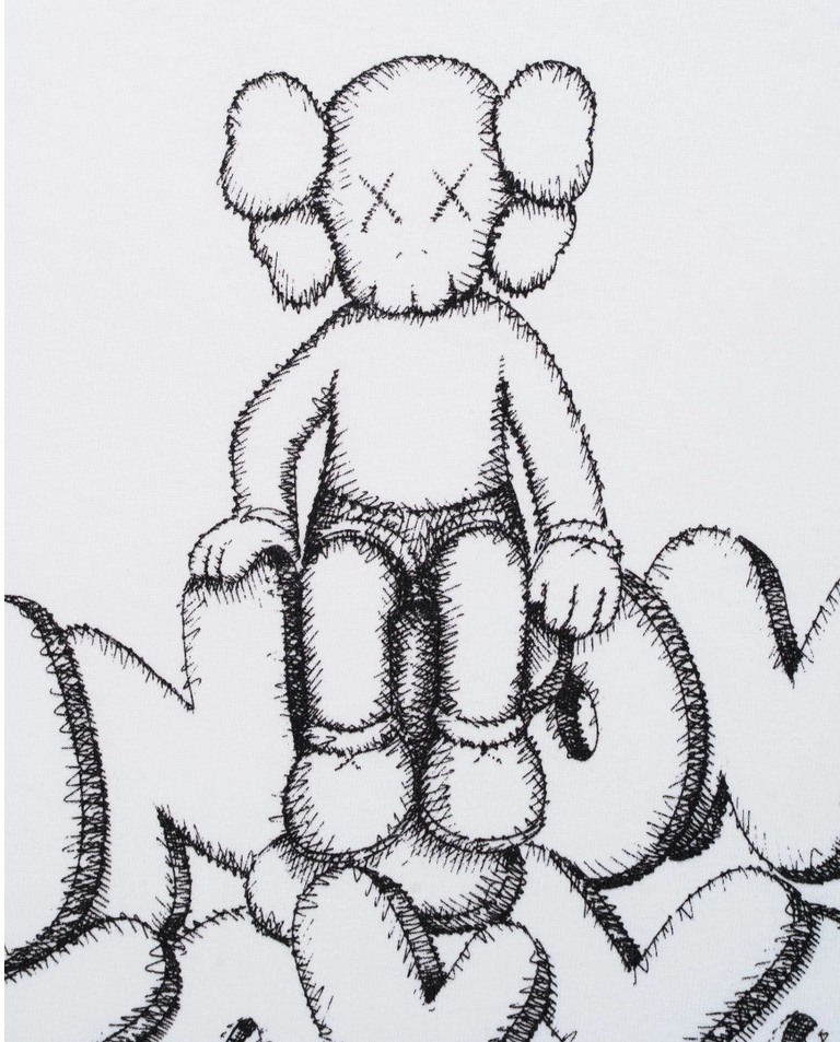 Biały t-shirt Kaws x Union Tokyo z grafiką