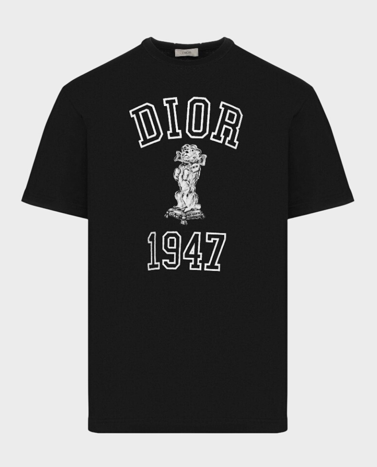 Czarny t-shirt Dior Bobby Dog 1947 - Image #0